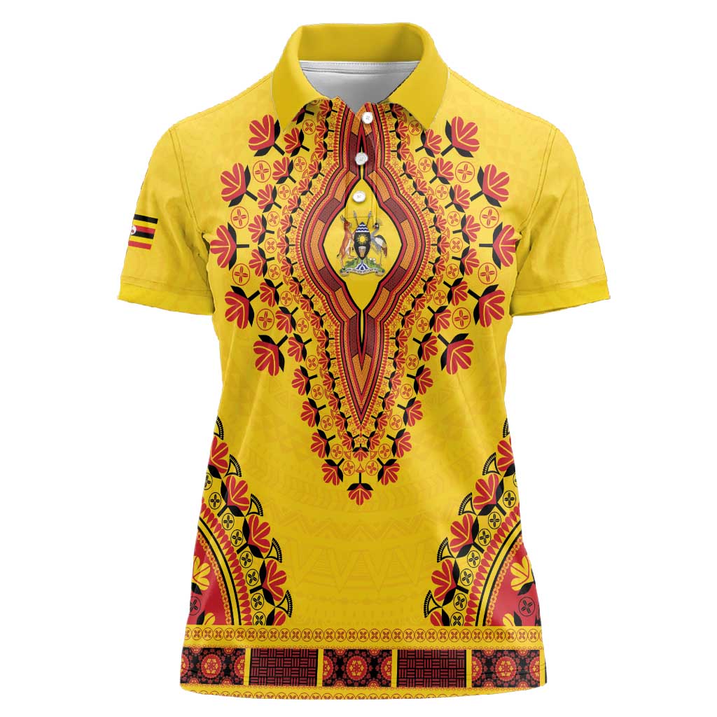 Personalized Afro Uganda Women Polo Shirt African Dashiki Style - African Pride