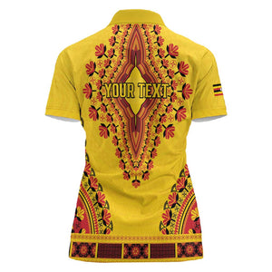 Personalized Afro Uganda Women Polo Shirt African Dashiki Style - African Pride