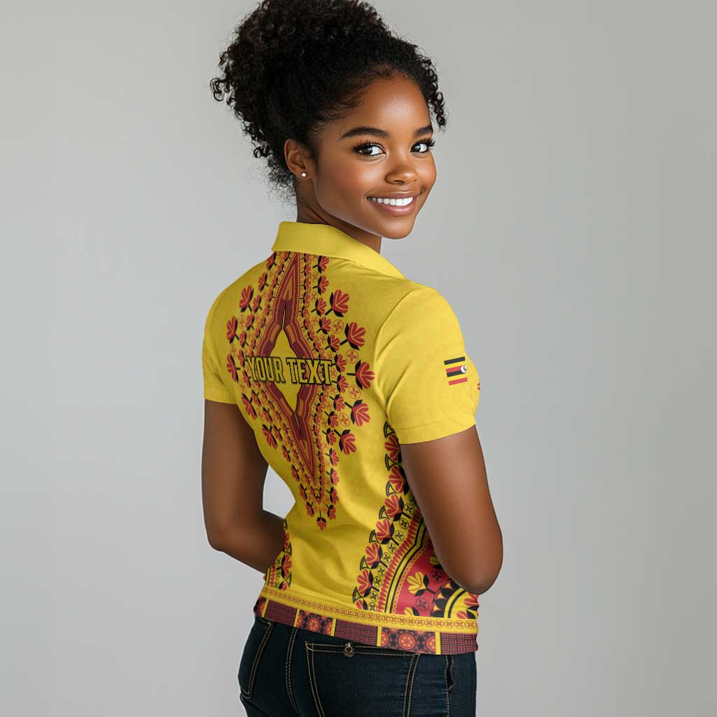 Personalized Afro Uganda Women Polo Shirt African Dashiki Style - African Pride