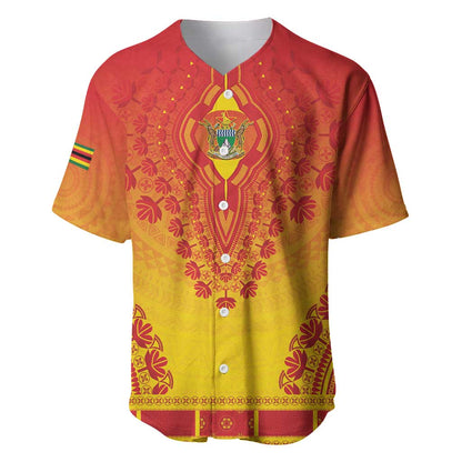 Personalized Afro Zimbabwe Baseball Jersey African Dashiki Style - African Pride
