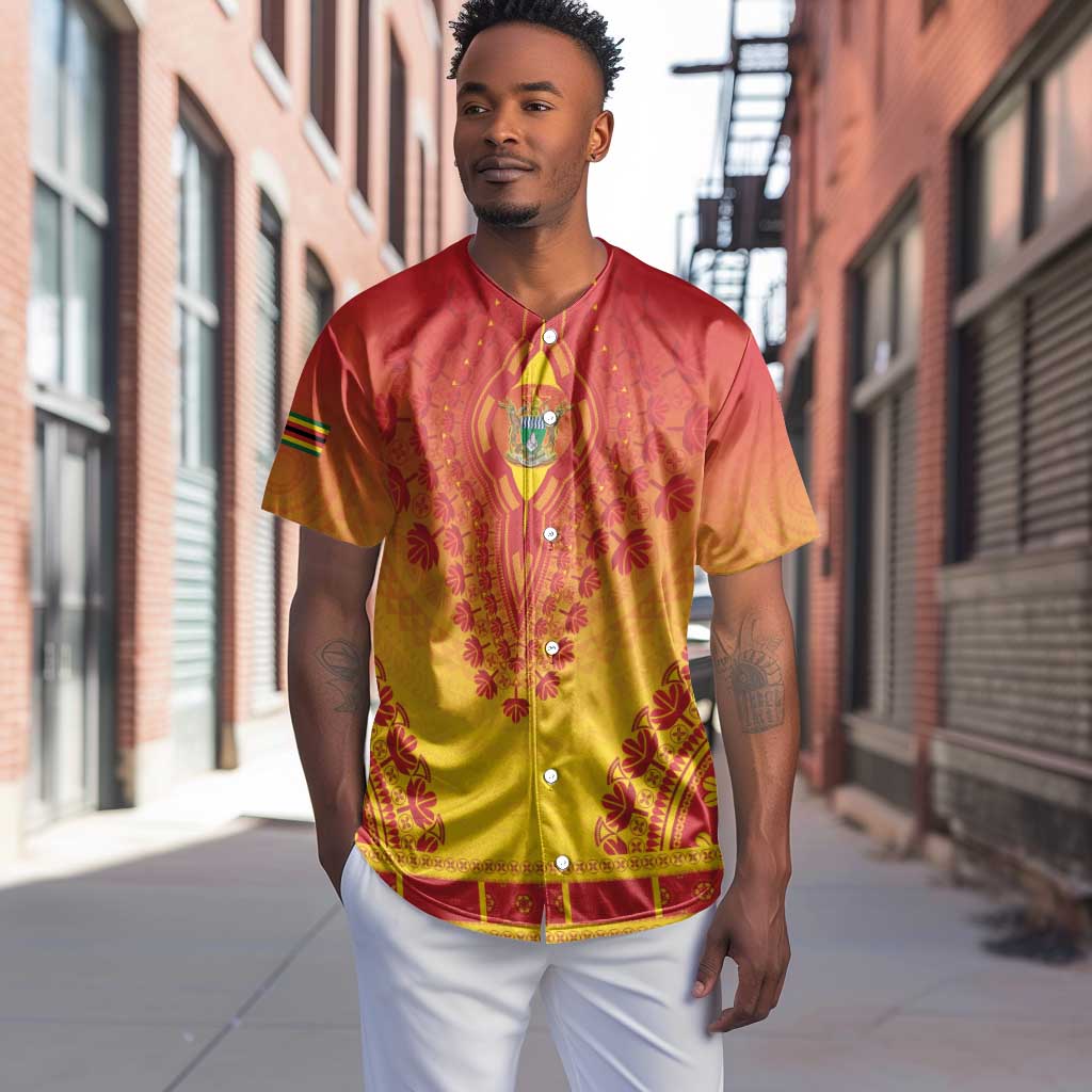 Personalized Afro Zimbabwe Baseball Jersey African Dashiki Style - African Pride
