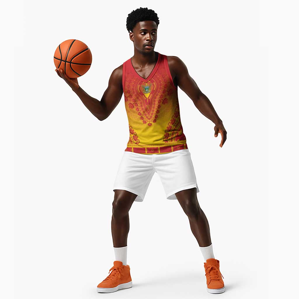 Personalized Afro Zimbabwe Basketball Jersey African Dashiki Style - African Pride