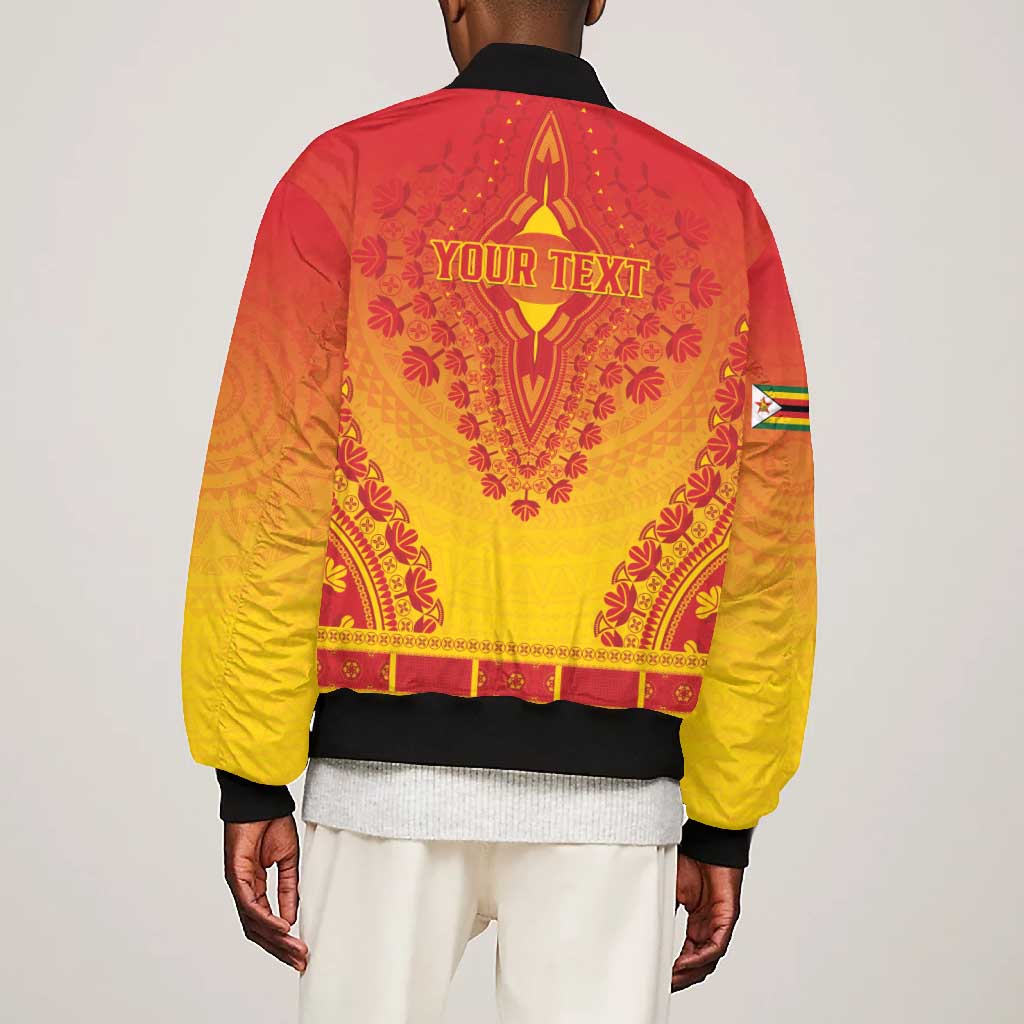 Personalized Afro Zimbabwe Bomber Jacket African Dashiki Style - African Pride