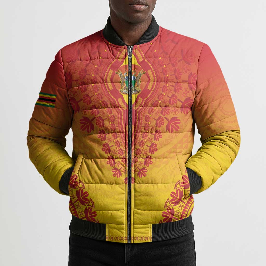 Personalized Zimbabwe African Dashiki Bomber Puffer Jacket