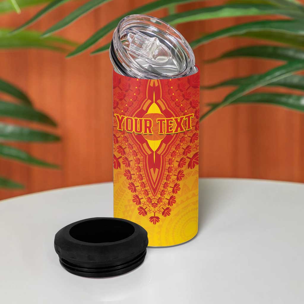 Personalized Afro Zimbabwe 4 in 1 Can Cooler Tumbler African Dashiki Style - African Pride