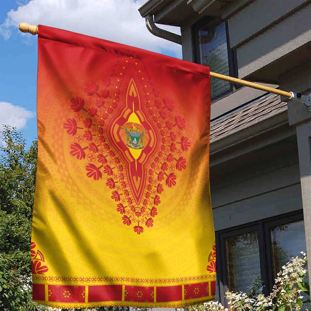 Afro Zimbabwe Garden Flag African Dashiki Style - African Pride