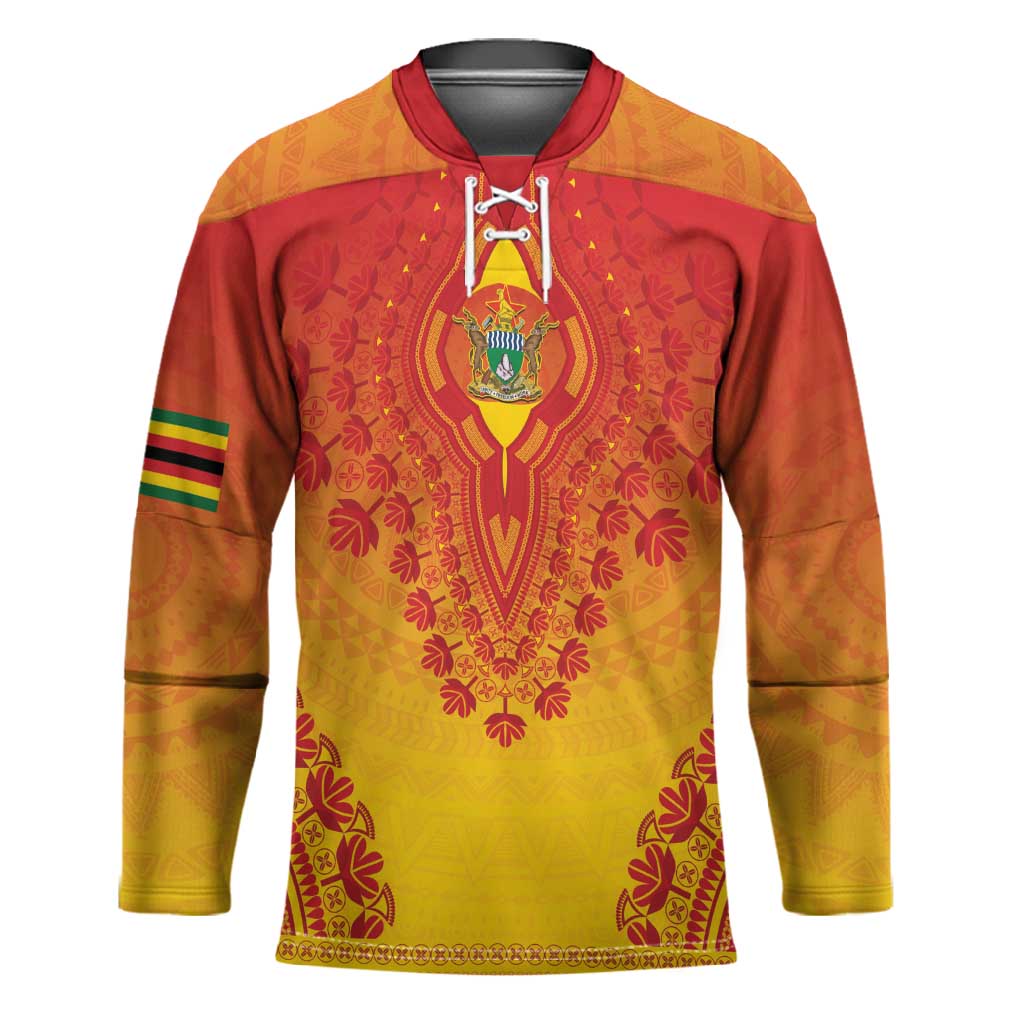 Personalized Zimbabwe African Dashiki Hockey Jersey