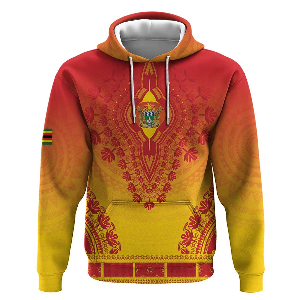 Personalized Afro Zimbabwe Hoodie African Dashiki Style - African Pride