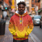 Personalized Afro Zimbabwe Hoodie African Dashiki Style - African Pride