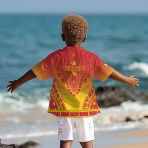 Personalized Afro Zimbabwe Kid Hawaiian Shirt African Dashiki Style - African Pride