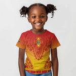 Personalized Afro Zimbabwe Kid T shirt African Dashiki Style - African Pride