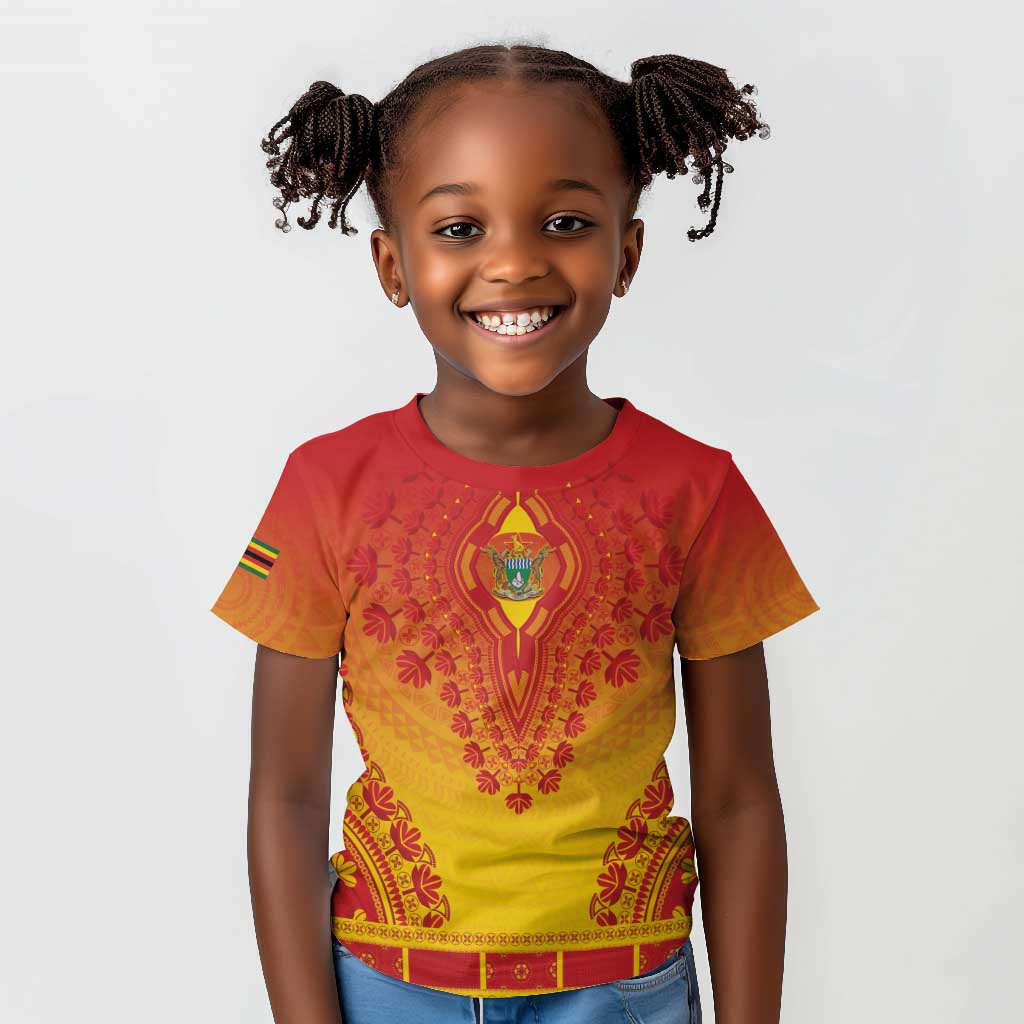 Personalized Afro Zimbabwe Kid T shirt African Dashiki Style - African Pride