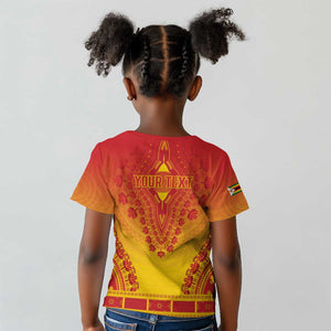 Personalized Afro Zimbabwe Kid T shirt African Dashiki Style - African Pride