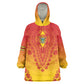 Personalized Afro Zimbabwe Kid Wearable Blanket Hoodie African Dashiki Style - African Pride
