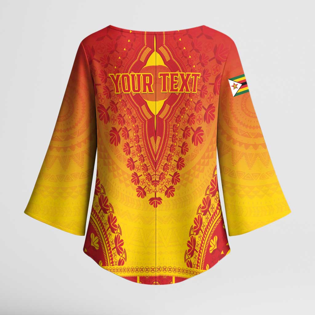 Personalized Zimbabwe African Dashiki Kimono Sleeve Blouse
