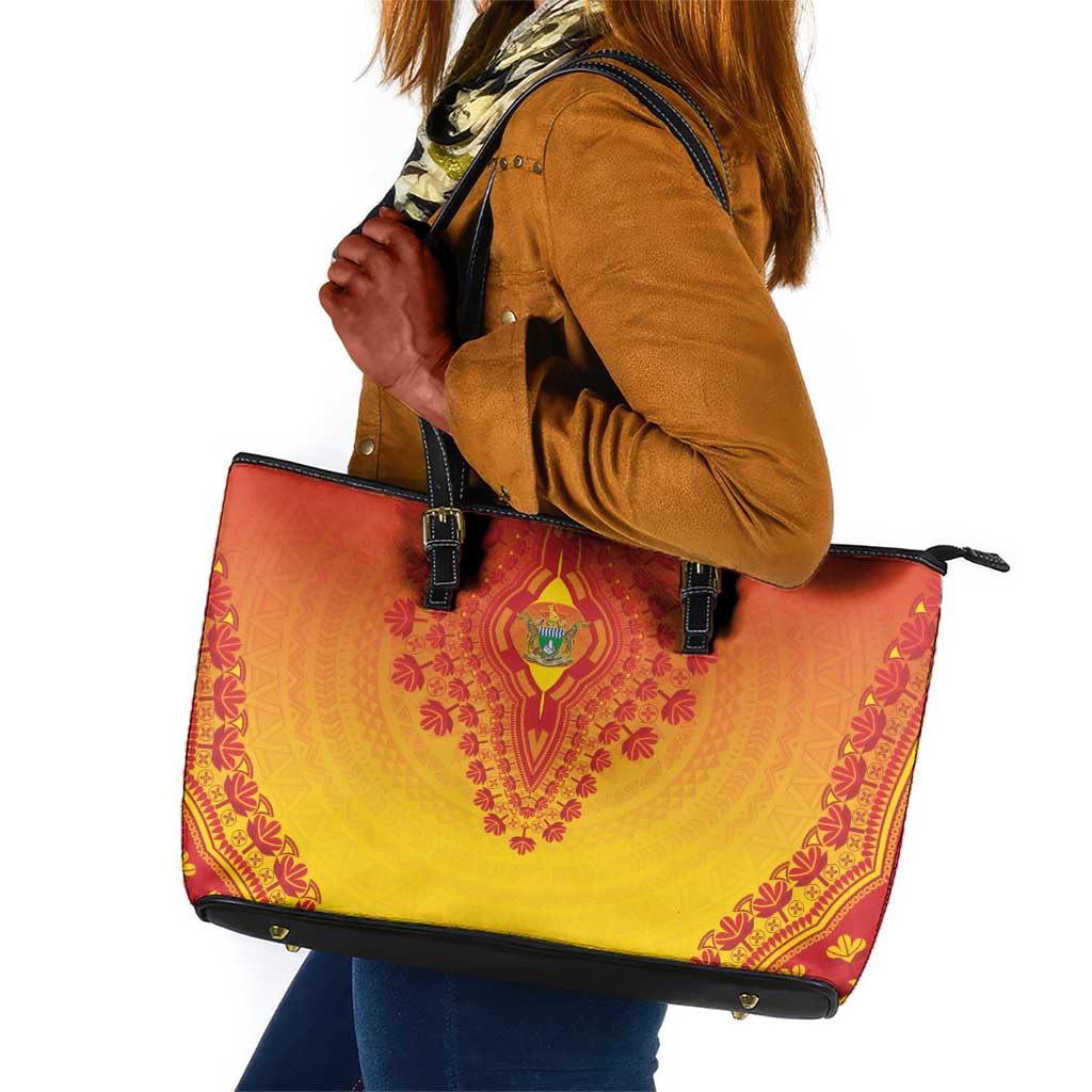 Afro Zimbabwe Leather Tote Bag African Dashiki Style - African Pride