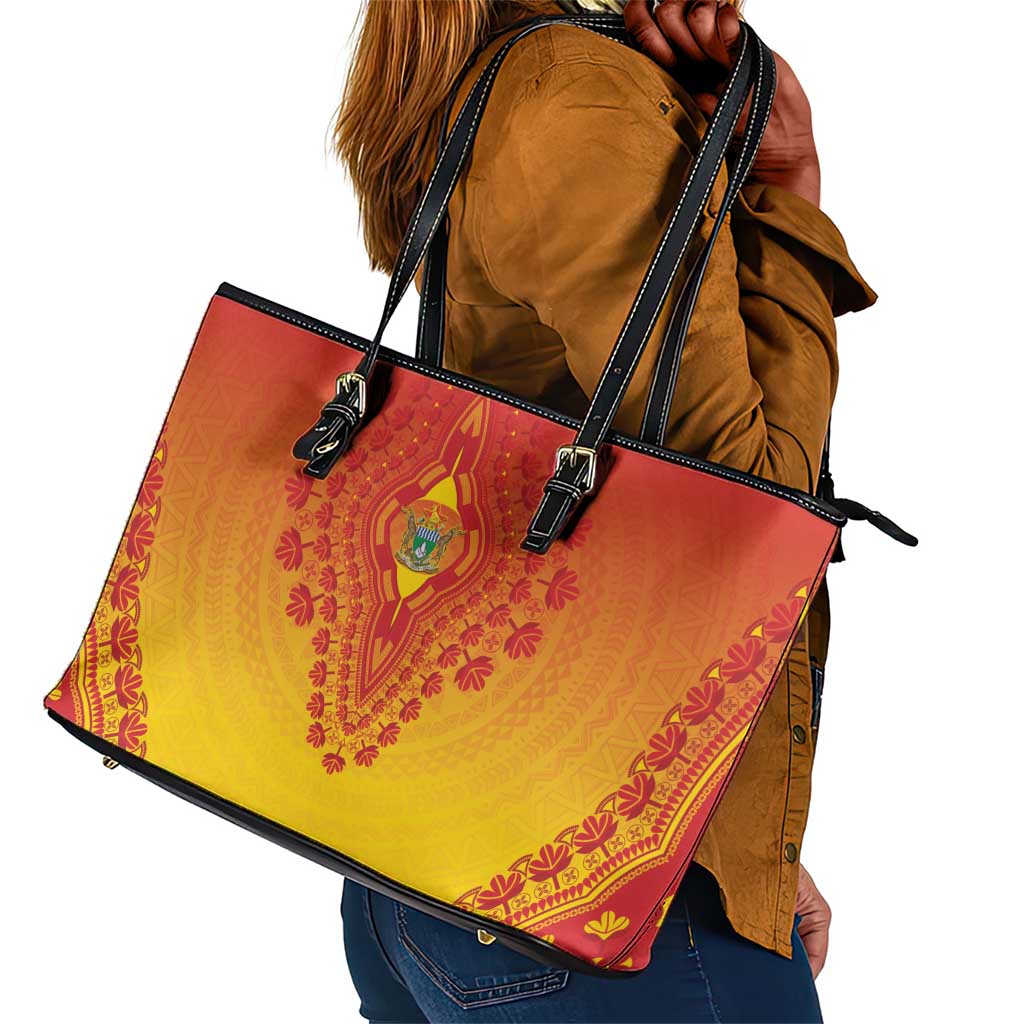 Afro Zimbabwe Leather Tote Bag African Dashiki Style - African Pride