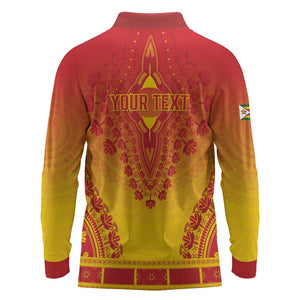 Personalized Afro Zimbabwe Long Sleeve Polo Shirt African Dashiki Style - African Pride