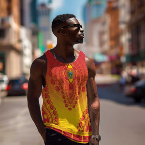 Personalized Afro Zimbabwe Men Tank Top African Dashiki Style - African Pride