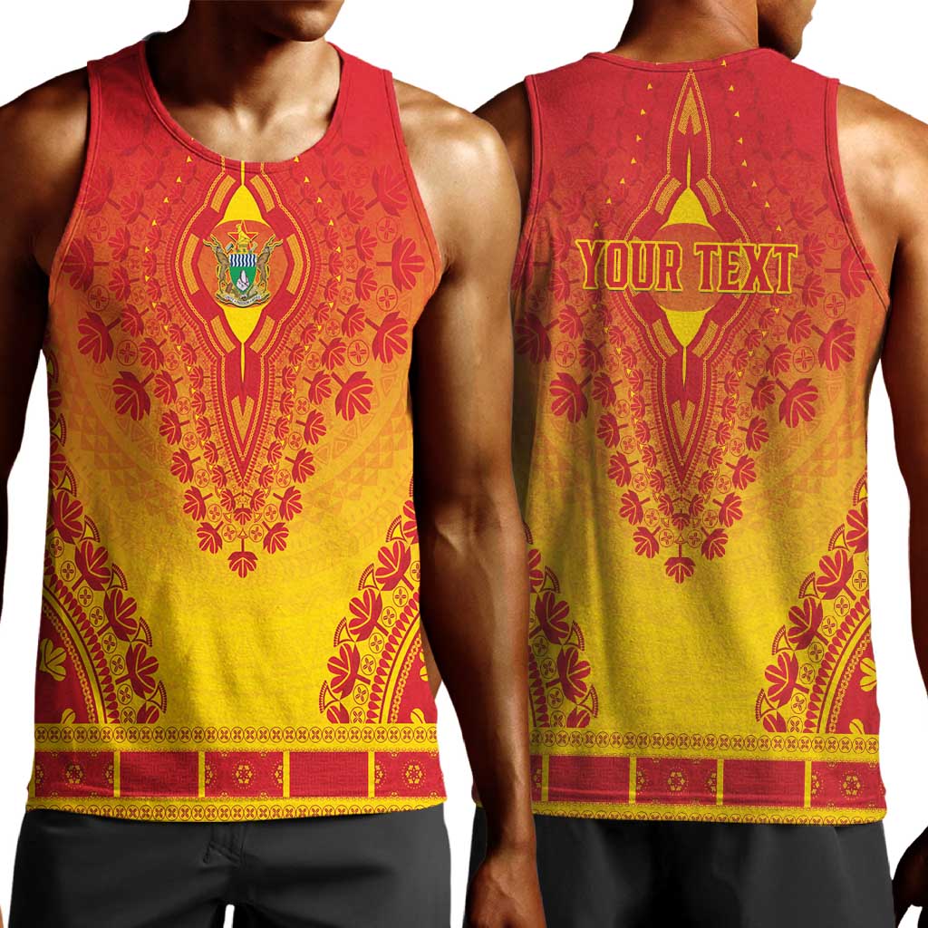 Personalized Afro Zimbabwe Men Tank Top African Dashiki Style - African Pride