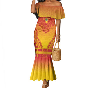 Personalized Afro Zimbabwe Mermaid Dress African Dashiki Style - African Pride