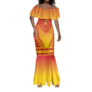 Personalized Afro Zimbabwe Mermaid Dress African Dashiki Style - African Pride