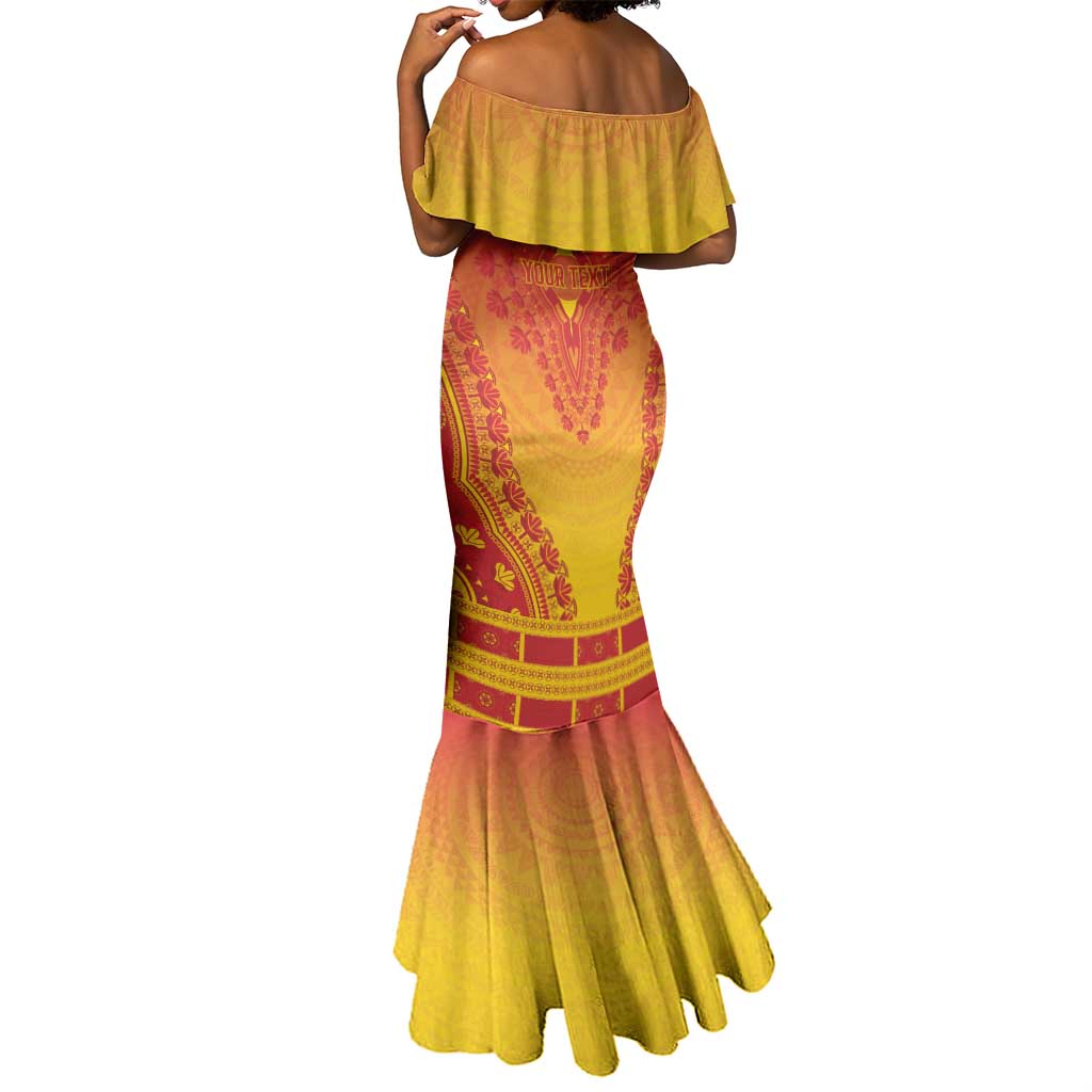Personalized Afro Zimbabwe Mermaid Dress African Dashiki Style - African Pride