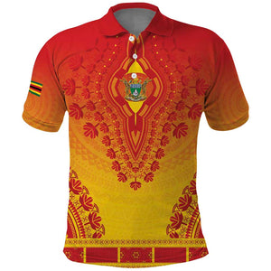 Personalized Afro Zimbabwe Polo Shirt African Dashiki Style - African Pride