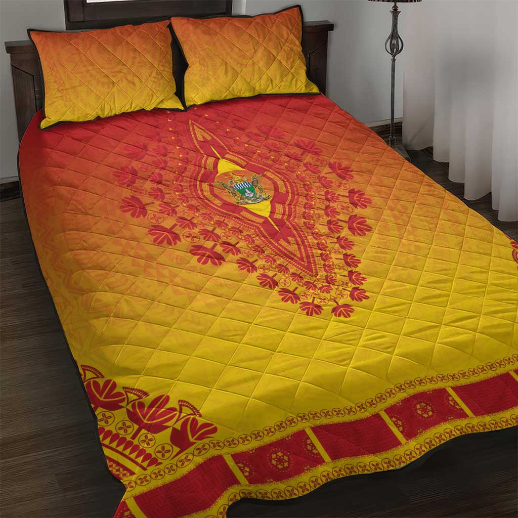 Afro Zimbabwe Quilt Bed Set African Dashiki Style - African Pride
