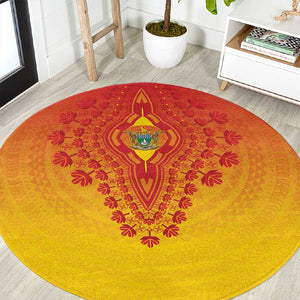Afro Zimbabwe Round Carpet African Dashiki Style - African Pride