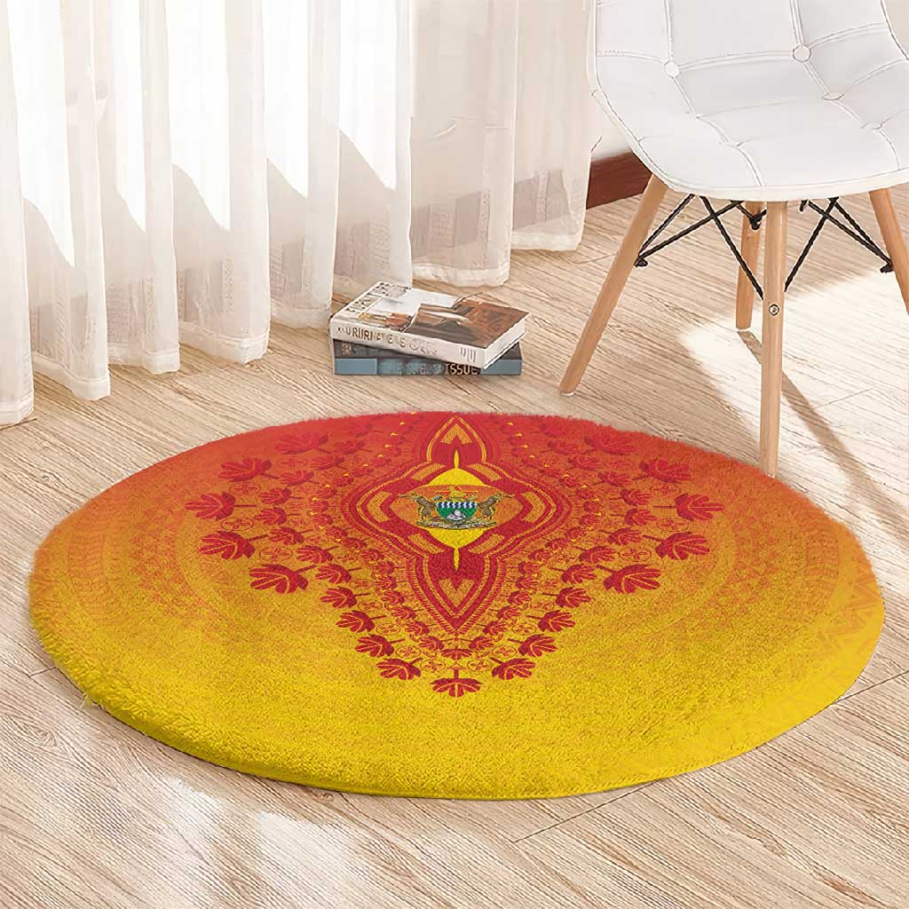 Afro Zimbabwe Round Carpet African Dashiki Style - African Pride