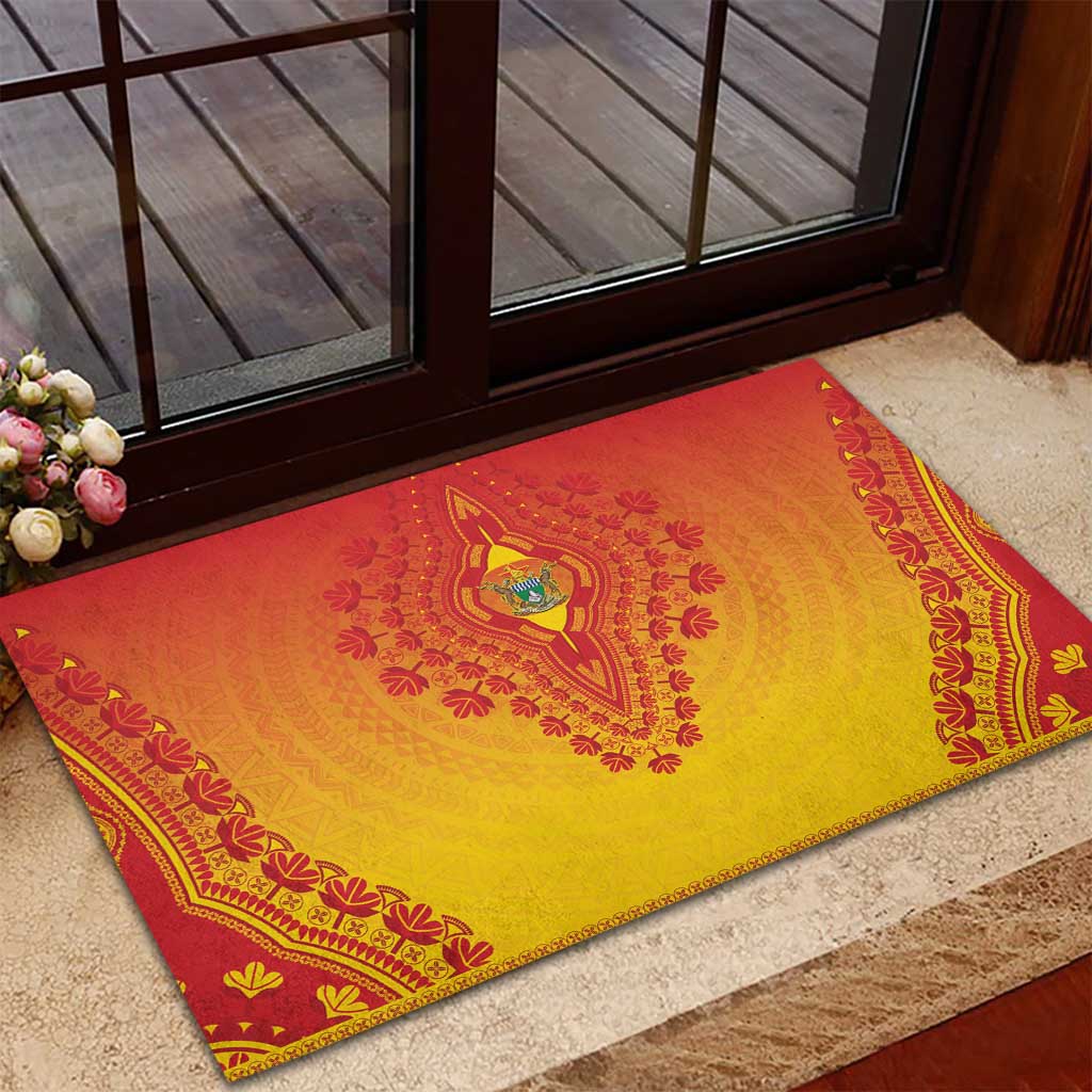 Afro Zimbabwe Rubber Doormat African Dashiki Style - African Pride