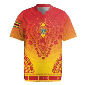 Personalized Afro Zimbabwe Rugby Jersey African Dashiki Style - African Pride