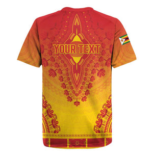 Personalized Afro Zimbabwe Rugby Jersey African Dashiki Style - African Pride