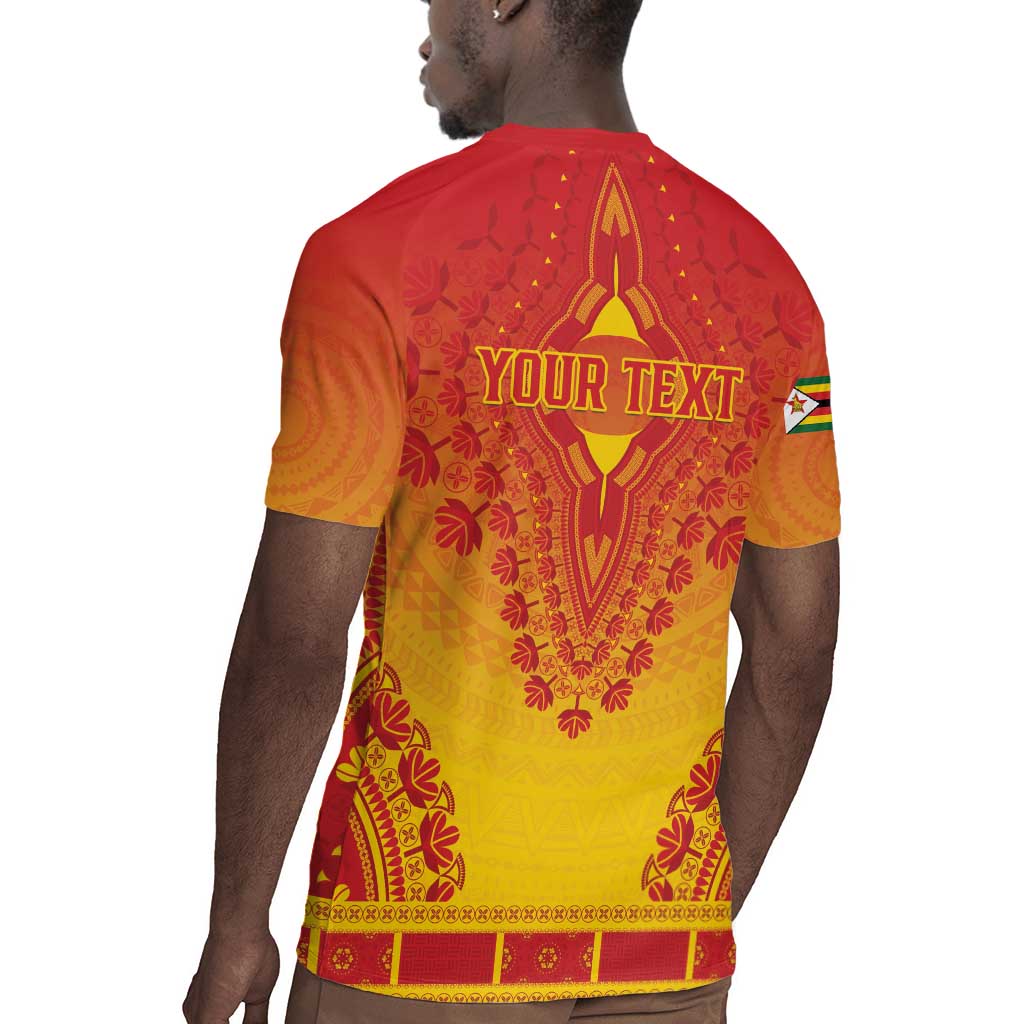 Personalized Afro Zimbabwe Rugby Jersey African Dashiki Style - African Pride