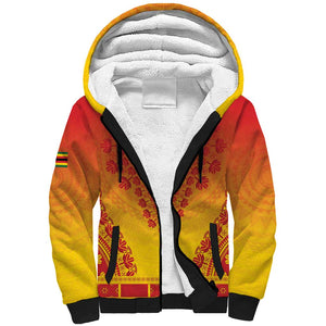 Personalized Afro Zimbabwe Sherpa Hoodie African Dashiki Style - African Pride