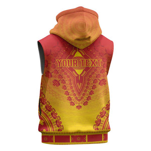 Personalized Afro Zimbabwe Sleeveless Hoodie African Dashiki Style - African Pride