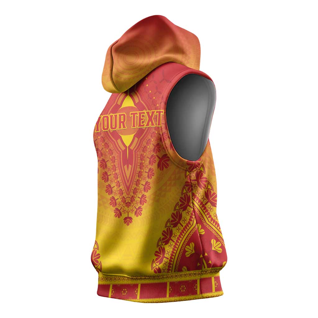 Personalized Afro Zimbabwe Sleeveless Hoodie African Dashiki Style - African Pride