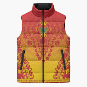 Personalized Zimbabwe African Dashiki Sleeveless Puffer Jacket