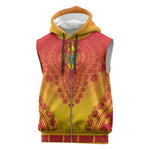 Personalized Afro Zimbabwe Sleeveless Zip Hoodie African Dashiki Style - African Pride