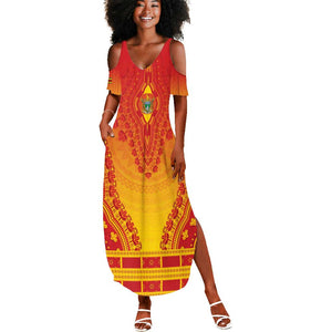 Personalized Afro Zimbabwe Summer Maxi Dress African Dashiki Style - African Pride