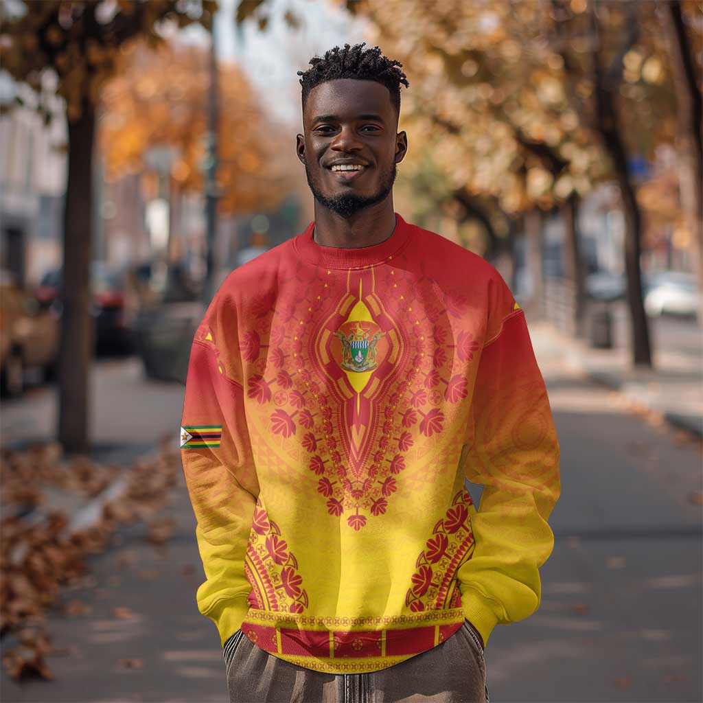 Personalized Afro Zimbabwe Sweatshirt African Dashiki Style - African Pride