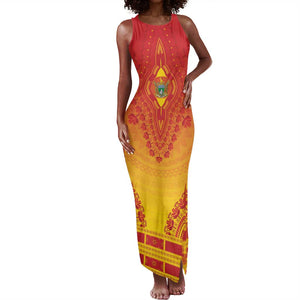 Personalized Afro Zimbabwe Tank Maxi Dress African Dashiki Style - African Pride