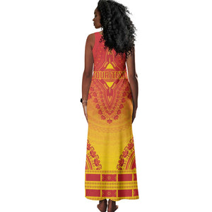 Personalized Afro Zimbabwe Tank Maxi Dress African Dashiki Style - African Pride