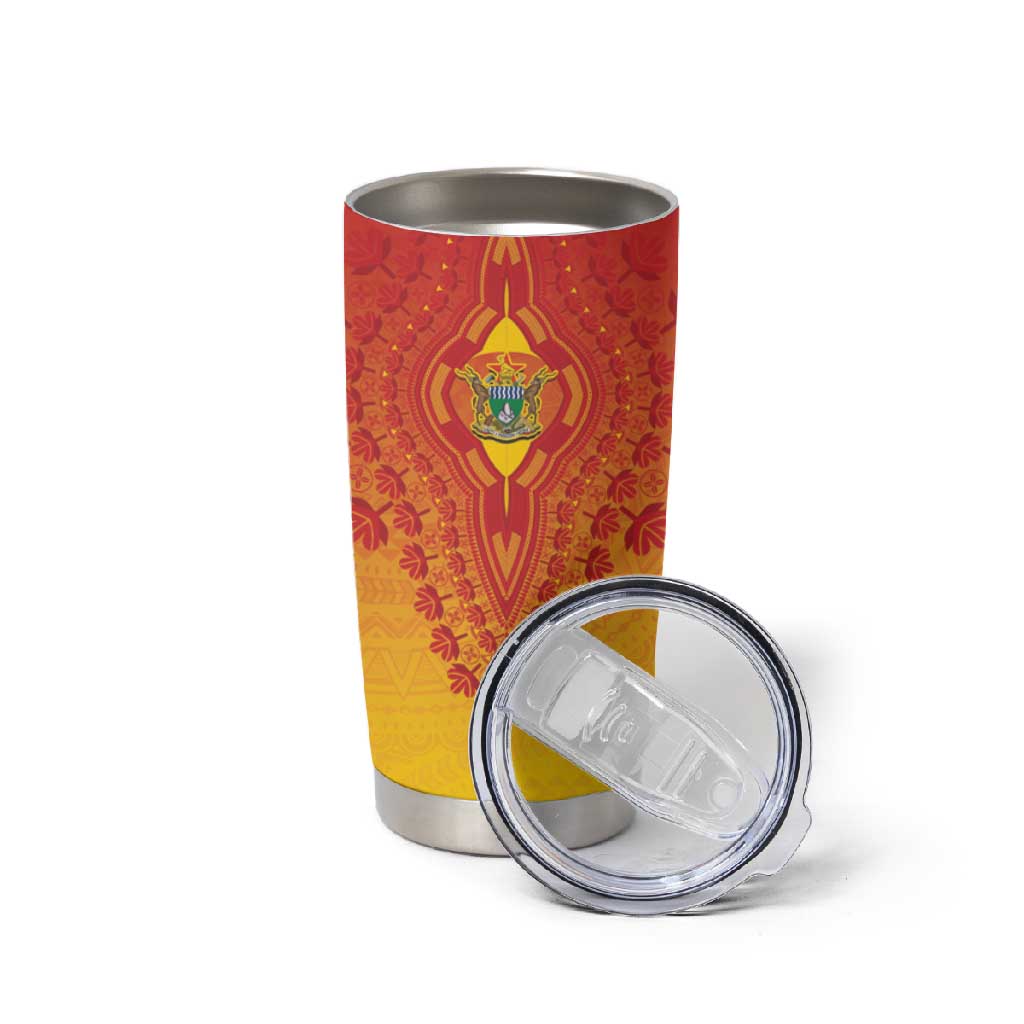 Personalized Afro Zimbabwe Tumbler Cup African Dashiki Style - African Pride