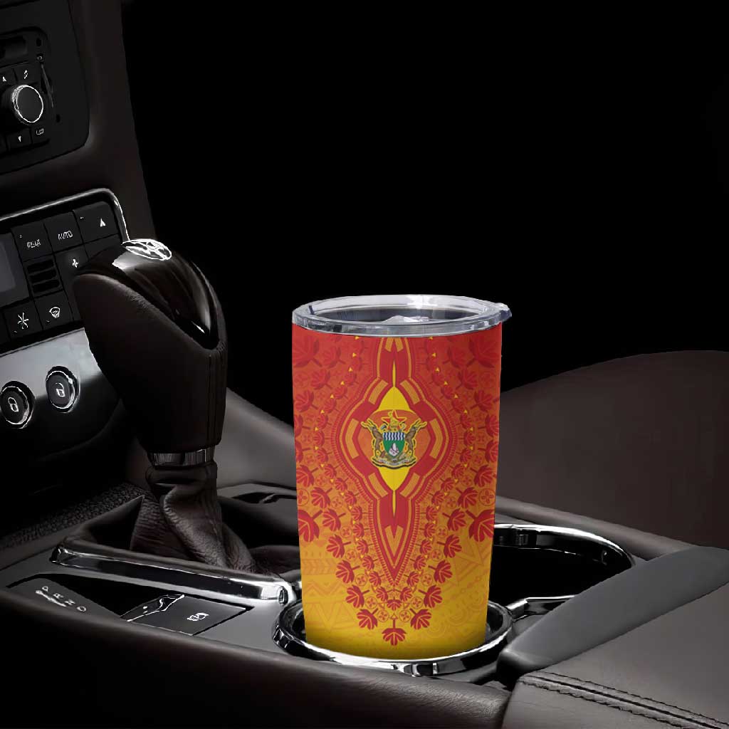 Personalized Afro Zimbabwe Tumbler Cup African Dashiki Style - African Pride