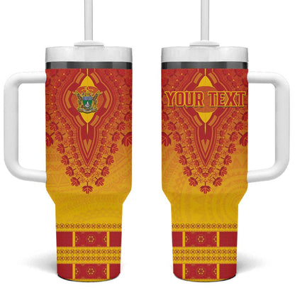Personalized Afro Zimbabwe Tumbler With Handle African Dashiki Style - African Pride