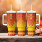 Personalized Afro Zimbabwe Tumbler With Handle African Dashiki Style - African Pride