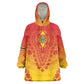 Personalized Afro Zimbabwe Wearable Blanket Hoodie African Dashiki Style - African Pride