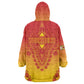 Personalized Afro Zimbabwe Wearable Blanket Hoodie African Dashiki Style - African Pride